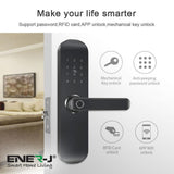 Load image into Gallery viewer, Smart Wi-Fi Intelligent Door Lock Black Body Right Handle - Olectrical