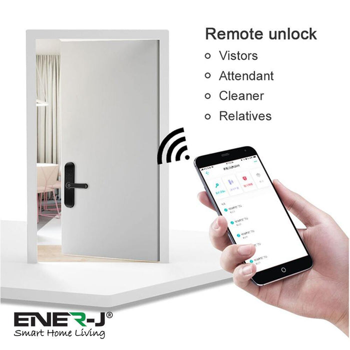 WIFI Smart Door Lock Silver Body Left Handle - Olectrical
