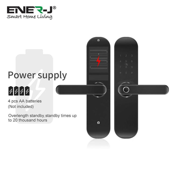 WIFI Smart Door Lock Silver Body Left Handle - Olectrical