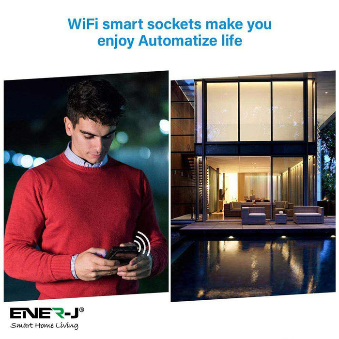 WiFi Smart Plugs With Energy Monitor, 16A EURO Plug (Pack of 3) - Olectrical