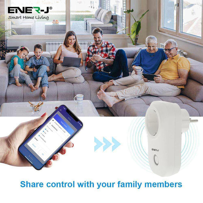 WiFi Smart Plugs With Energy Monitor, 16A EURO Plug (Pack of 3) - Olectrical