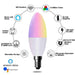 WiFi Smart Led Light Bulb E14 Base, 4.5W Dimmable Alexa Candle Light Bulbs for Bedroom & Living Room Ceiling, Colour Changing RGBCW Lights (Pack of 3) - Olectrical