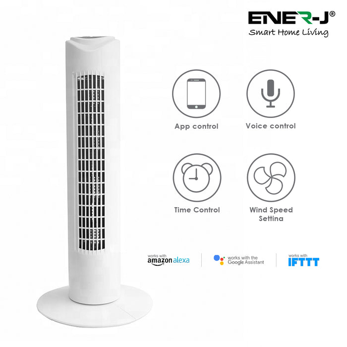 Wifi Tower Fan with Remote Control, Voice & App Control