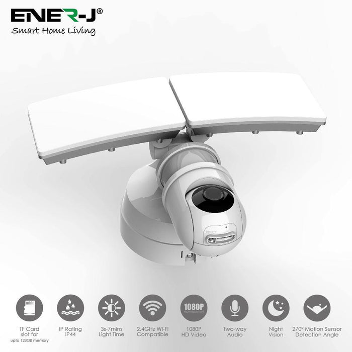 Smart Wi-Fi LED Floodlight Security Camera System 1080p, Works With Alexa And Google Assistant - Olectrical