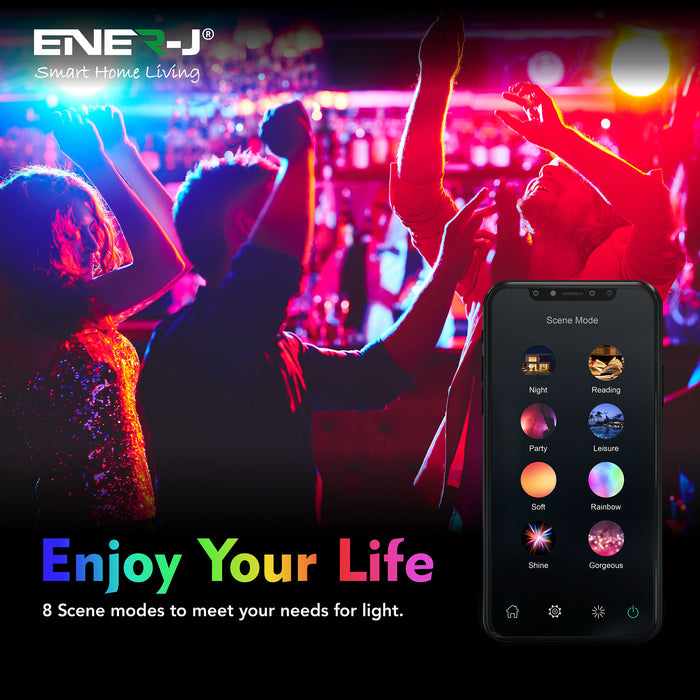 Smart WiFi 3meter RGB LED Neon Flex Kit Strip Lights, APP Control and Google Assistant Compatible, Colour-Changing With Music For Parties And Bedroom