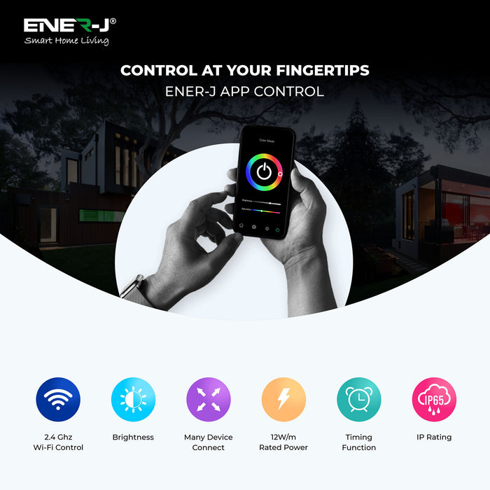 Smart WiFi 3meter RGB LED Neon Flex Kit Strip Lights, APP Control and Google Assistant Compatible, Colour-Changing With Music For Parties And Bedroom