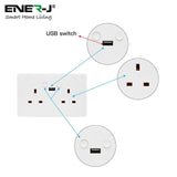Load image into Gallery viewer, Smart WiFi Double Socket With USB - Olectrical