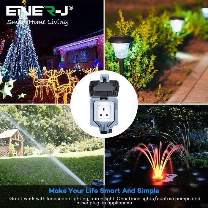 Outdoor Smart WiFi Socket IP55 Waterproof Single Socket - Olectrical