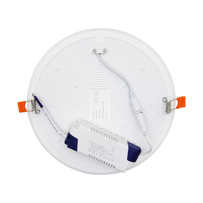Smart WiFi 18W Bright Frameless LED Ceiling Down Light-Lamp for Wall, Kitchen, Bathroom (White)