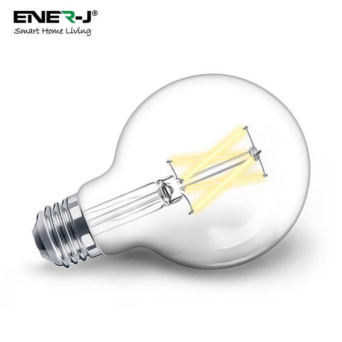 ENERJ WiFi Smart CCT Filament Bulb A60, 8.5W, 1055lm, Voice Control via Alexa or Google Home - Olectrical