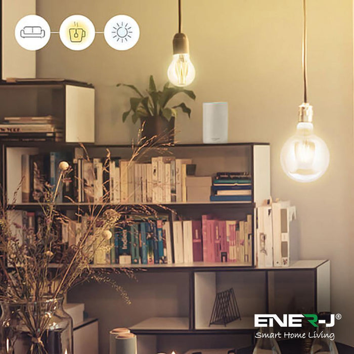 ENERJ WiFi Smart CCT Filament Bulb A60, 8.5W, 1055lm, Voice Control via Alexa or Google Home - Olectrical