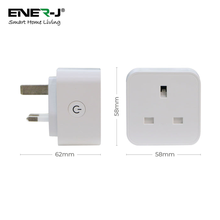 13A Smart WiFi Plug (Pack of 3) with Energy Monitor, Compatible with Alexa, Google Home, Siri & Apple Watch, Wireless Remote Control, Timer Plug, No Hub Required