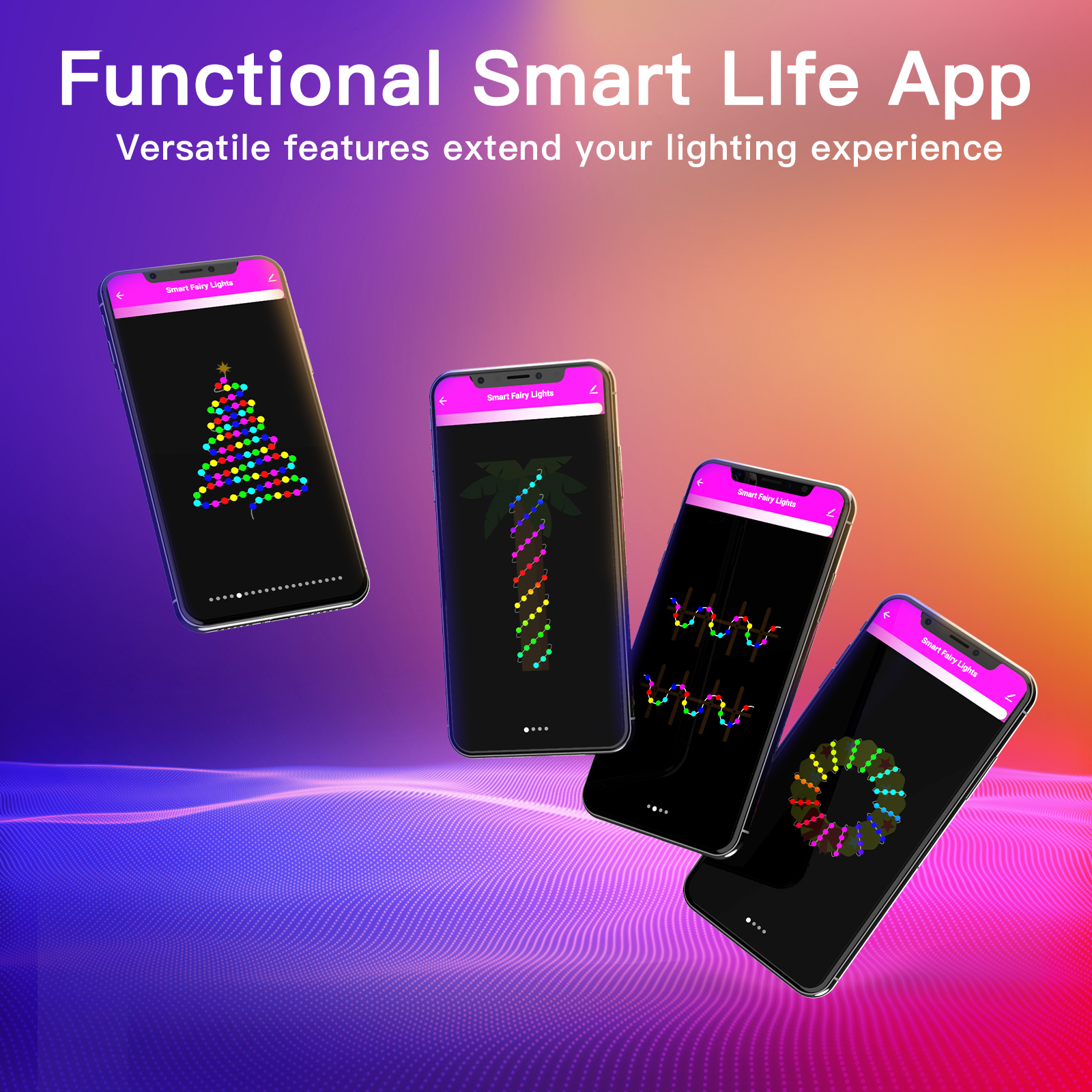 Wi Fi Smart Led Fairy Lights 5M RGB USB Charge LED Strip Lights Alexa Google Home Control IP66 Waterproof Home and Outdoor D cor