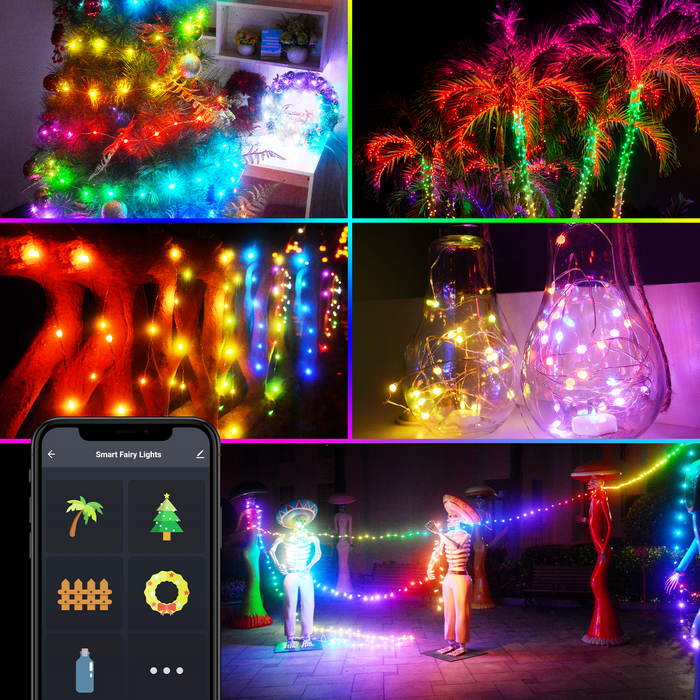 Wi-Fi Smart Led Fairy Lights 5M RGB USB Charge LED Strip Lights Alexa Google Home Control IP66 Waterproof Home and Outdoor Décor
