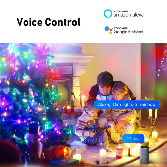 Wi-Fi Smart Led Fairy Lights 5M RGB USB Charge LED Strip Lights Alexa Google Home Control IP66 Waterproof Home and Outdoor Décor