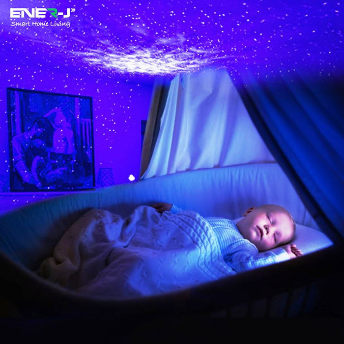 Smart Starry SKY Projector With Music Sync Function Wi-Fi & Bluetooth LED Star & Galaxy Cloud Light Projector App Control & Timer