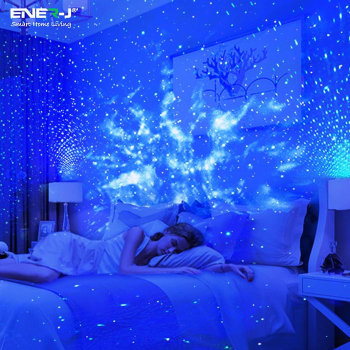 Smart Starry SKY Projector With Music Sync Function Wi-Fi & Bluetooth LED Star & Galaxy Cloud Light Projector App Control & Timer