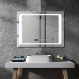 Load image into Gallery viewer, 800 X 600 MM Bathroom Mirror with Bluetooth Speaker &amp; Concealed Heated Demister