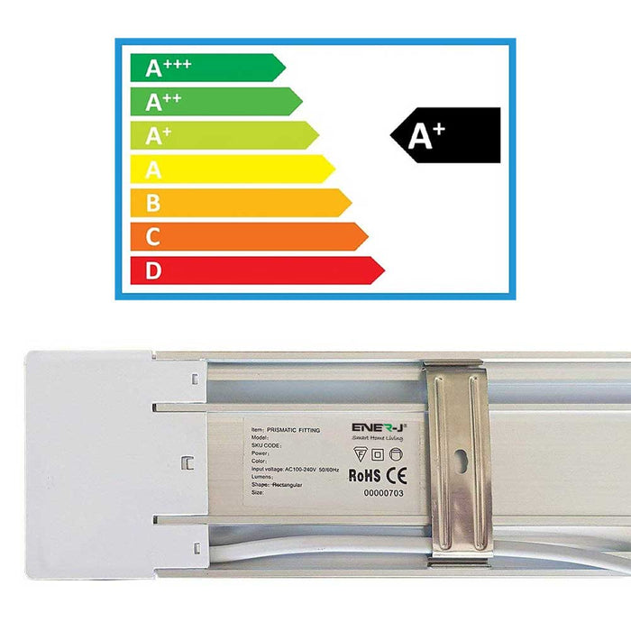 Pack of 2 18W LED Batten Lights 2FT, 60CM, 6000K Cool Daylight, IP20 LED Fluorescent tubelight with 2 years warranty