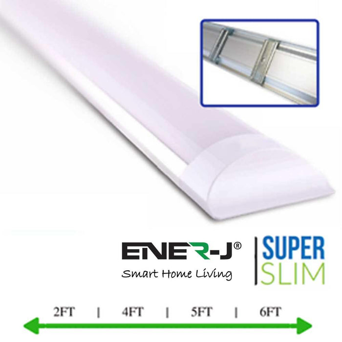 45W LED Batten Lights 5FT, 150CM, 4000K Cool White, IP20 LED Fluorescent Strip - Olectrical