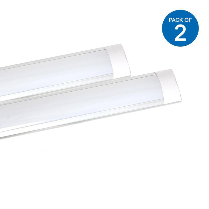 2 Pack 36W LED Batten Lights 4FT, 120CM, 4000K Natural White (Pack of 2)