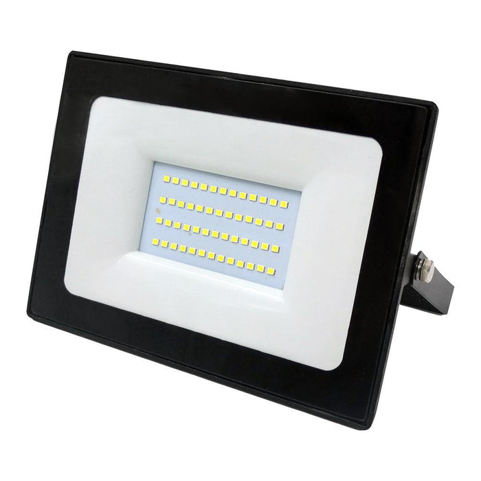 LED Floodlight Non PIR Slim Line Black Body 30W, 2700Lm, 6000K, 2 Years Warranty (Pack of 2) - Olectrical