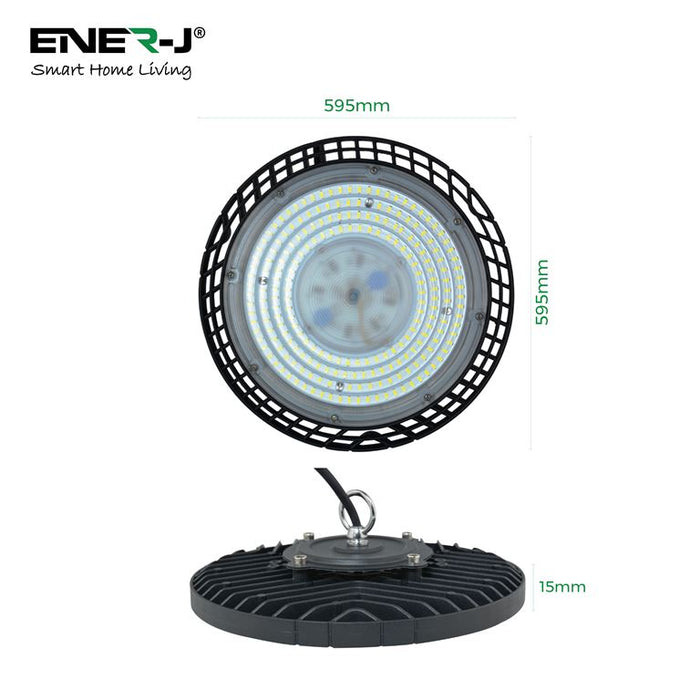 UFO LED-High-Bay-Light, 200W, IP65 Waterproof , 20000 Lumens, Warehouse Lighting, Commercial Bay Lighting for Factory, Shop, Industrial, Garage