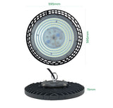 Load image into Gallery viewer, LED High Bay Light 100w, 14000 Lumens 4000K IP65 0-10V Dimmable UFO Lighting for Warehouse, Industrial, Factory, Commercial Usage
