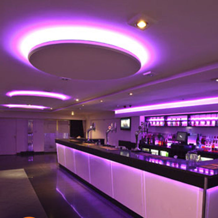 12V DC RGB LED Strip Lights Kit, 5M 300 Units Colour Changing Waterproof Led Strips, SMD 5050 LED Strip Light with Remote for Home Kitchen Bar Party