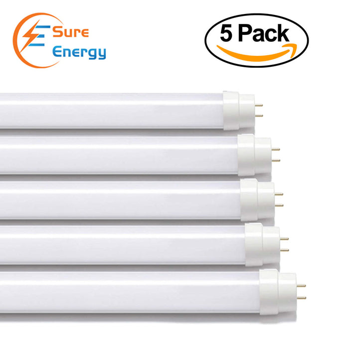 9W LED Tube Light 900Lm, 6000K Daylight Retrofit Easy Replacement for 2ft 60cm (Pack of 5)