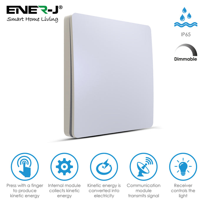 1 Gang Wireless Kinetic Switch White Body PRO RANGE